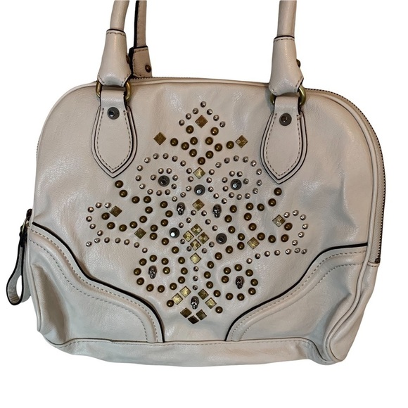 Guess Ladies Handbag Satchel Bag Stone Seun Embellished Studs - Picture 1 of 7